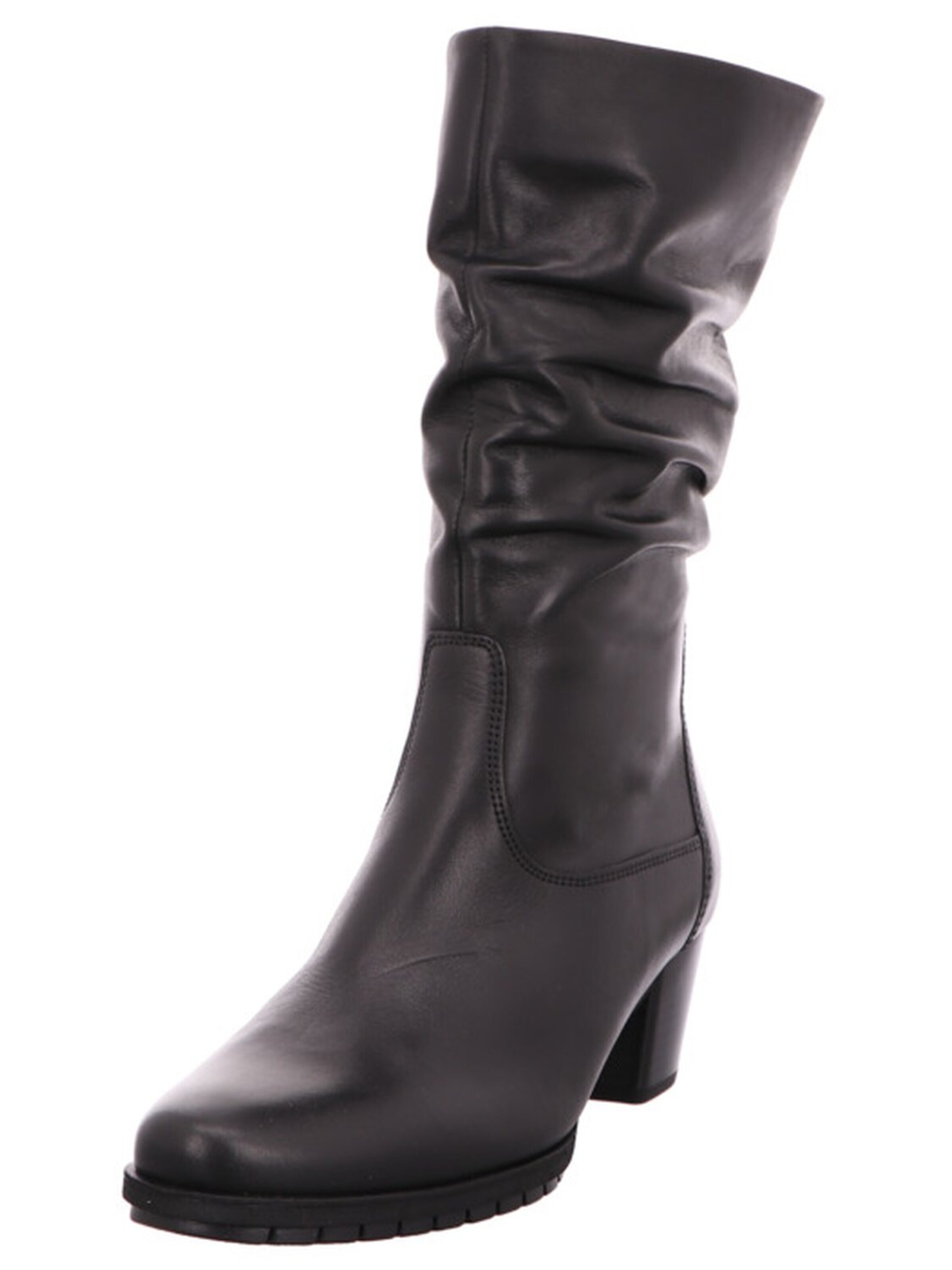 Boots 'Klassische Stiefelette Damen 8033.03.001 Glattleder in schwarz' di GABOR in nero: frontale
