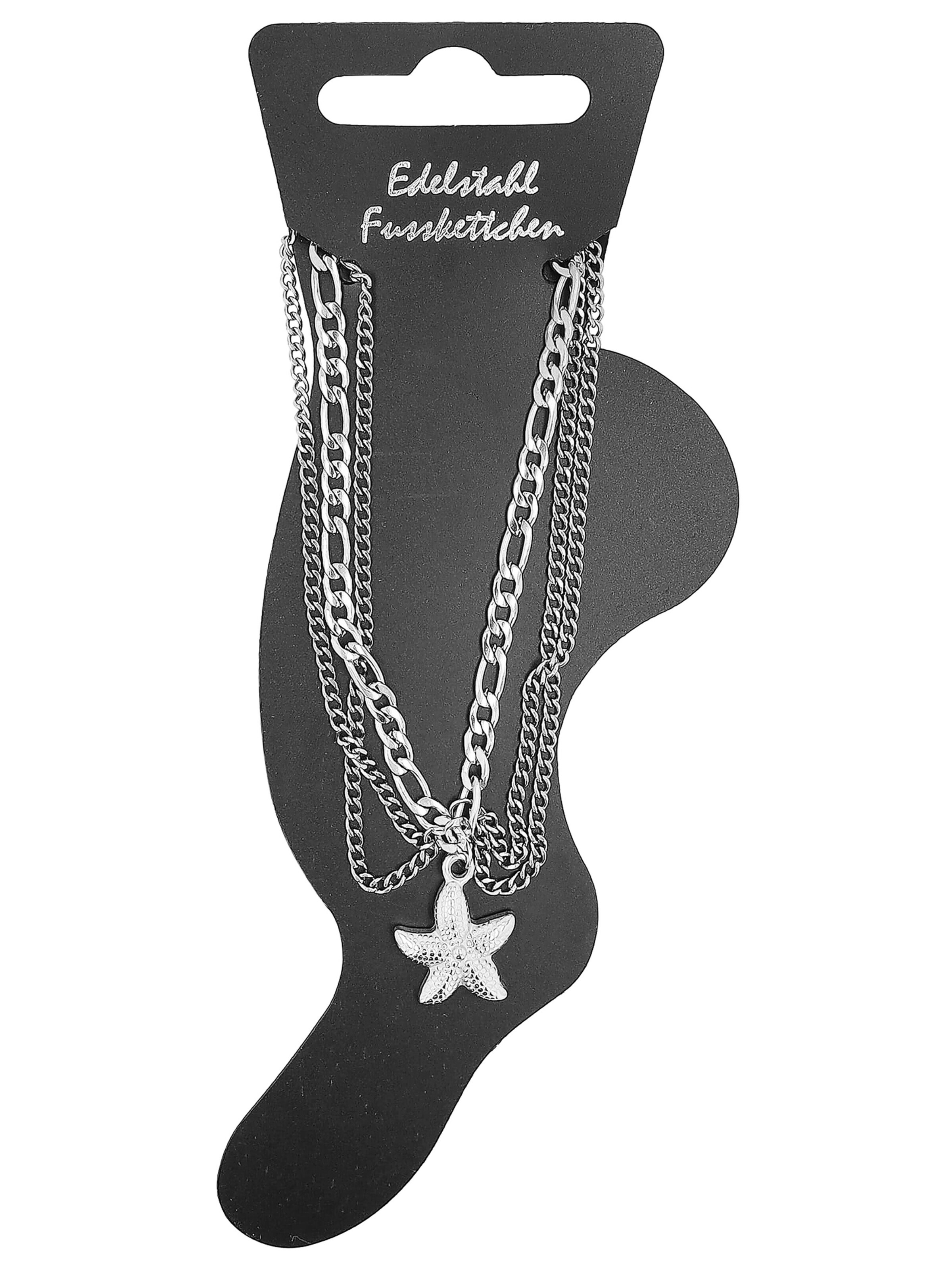Akzent Fußschmuck 'Dyre, langlebig'‌‌‌‌‌‌‌‌ in Silber