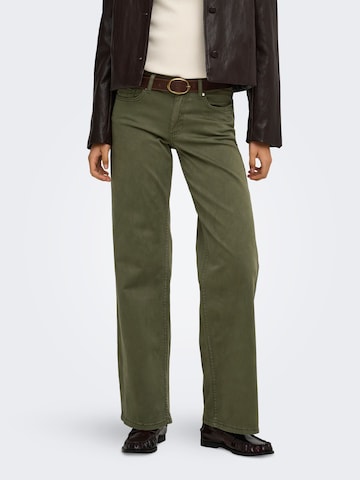 ONLY - Pierna ancha Pantalón en verde: frente