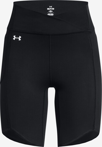 UNDER ARMOUR Skinny Workout Pants in Black: front