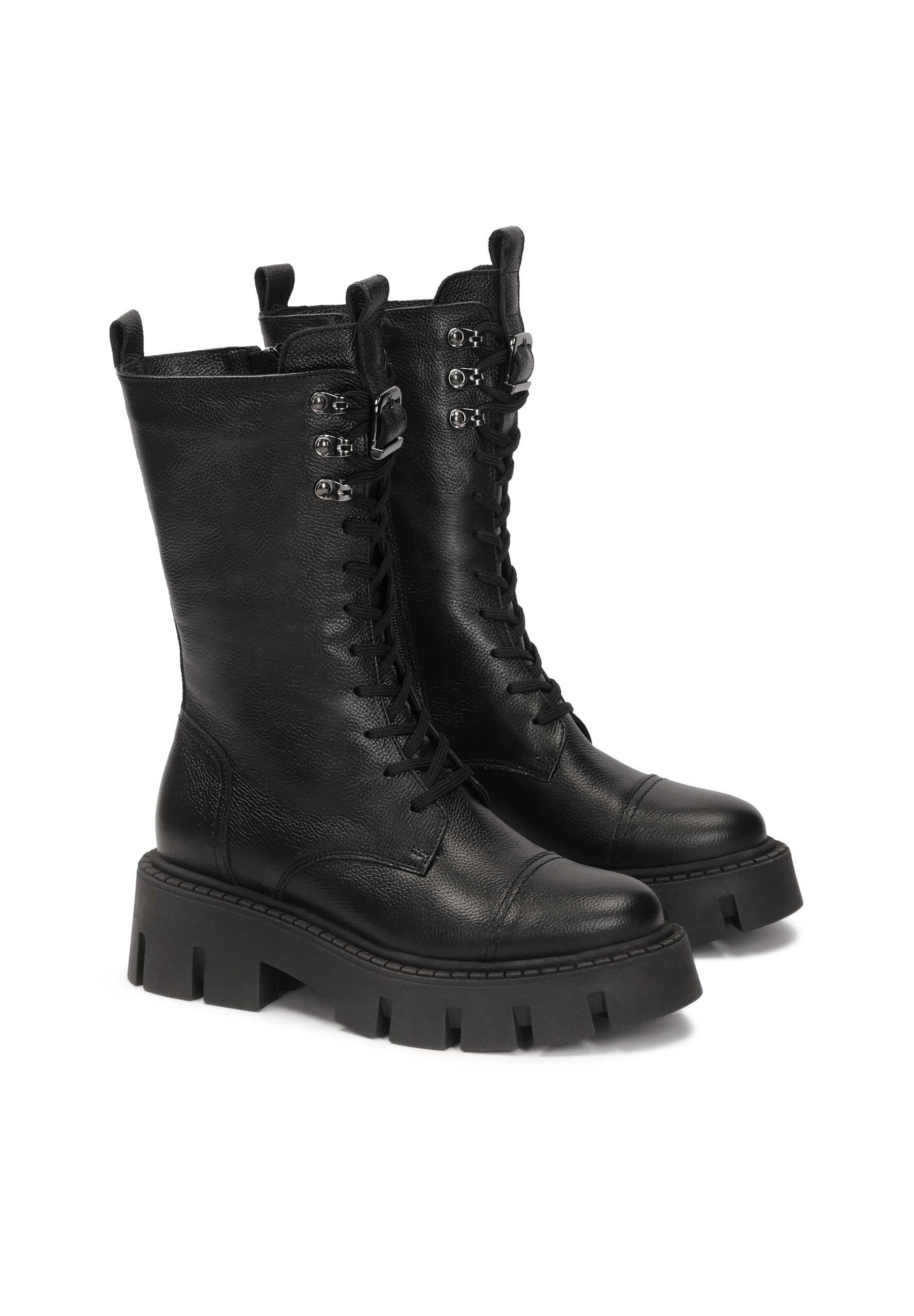 Bottes à lacets Kazar en noir