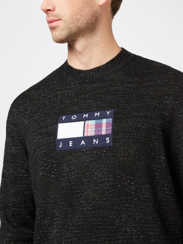 Tommy Jeans Sweater 'Tartan' in Black