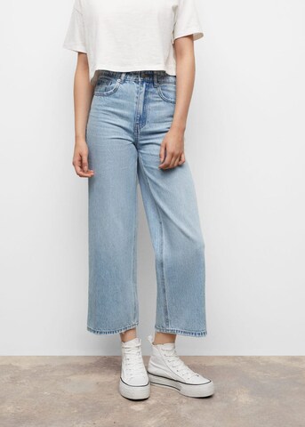 MANGO TEEN Wide leg Jeans in Blauw: voorkant