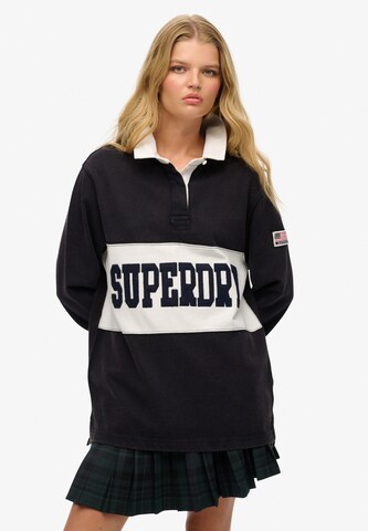 T-shirt oversize 'Athletic Essentials' Superdry en bleu : devant