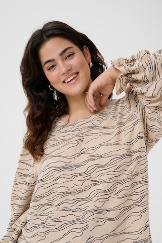 KAFFE CURVE Bluse 'Nika' in Beige