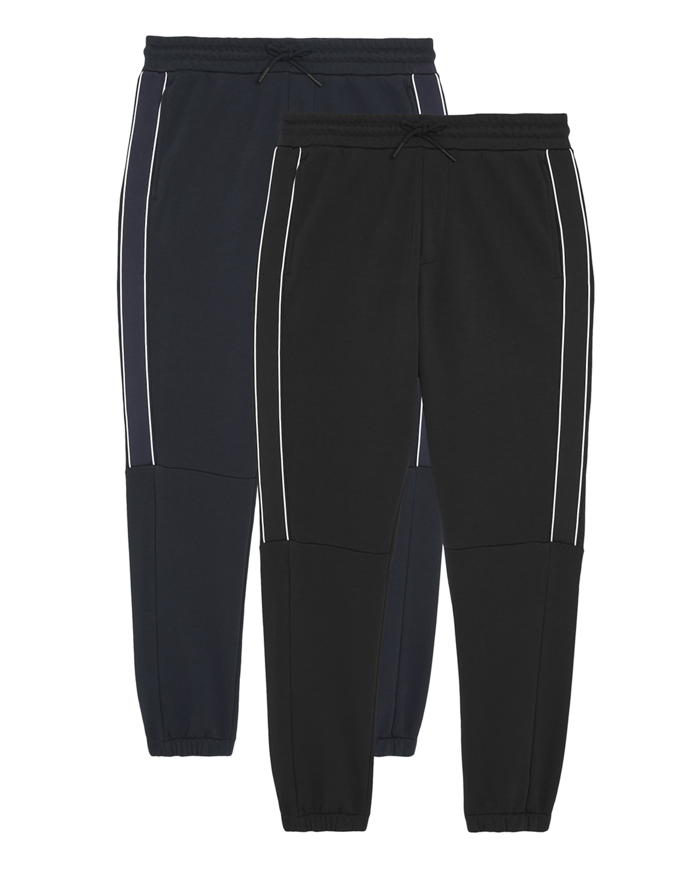 Lyle & Scott Tapered Broek 'Tape Trackies' in Blauw: voorkant