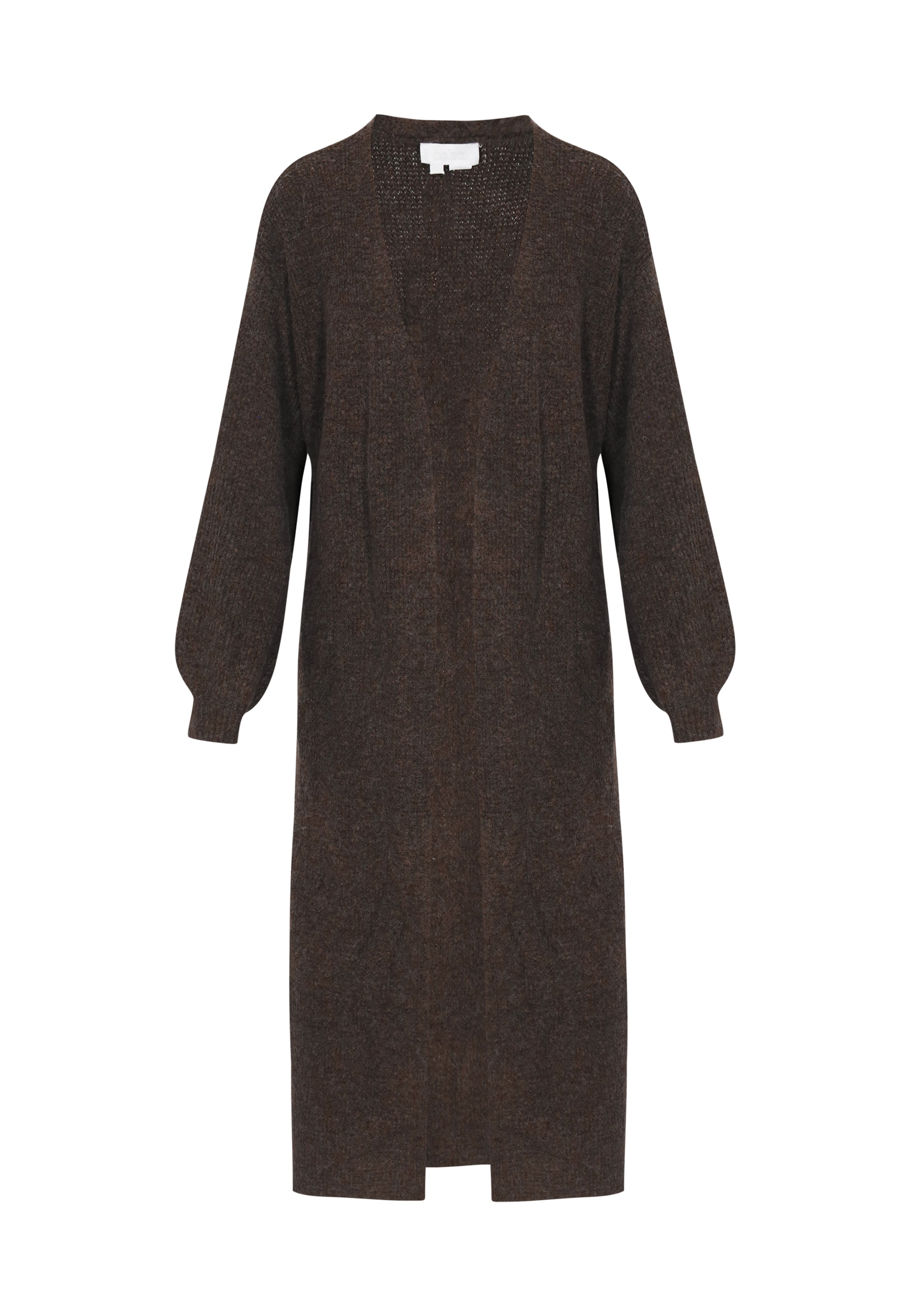 usha WHITE LABEL Pletený kabát 'Fashion Look' - Hnedá: predná strana