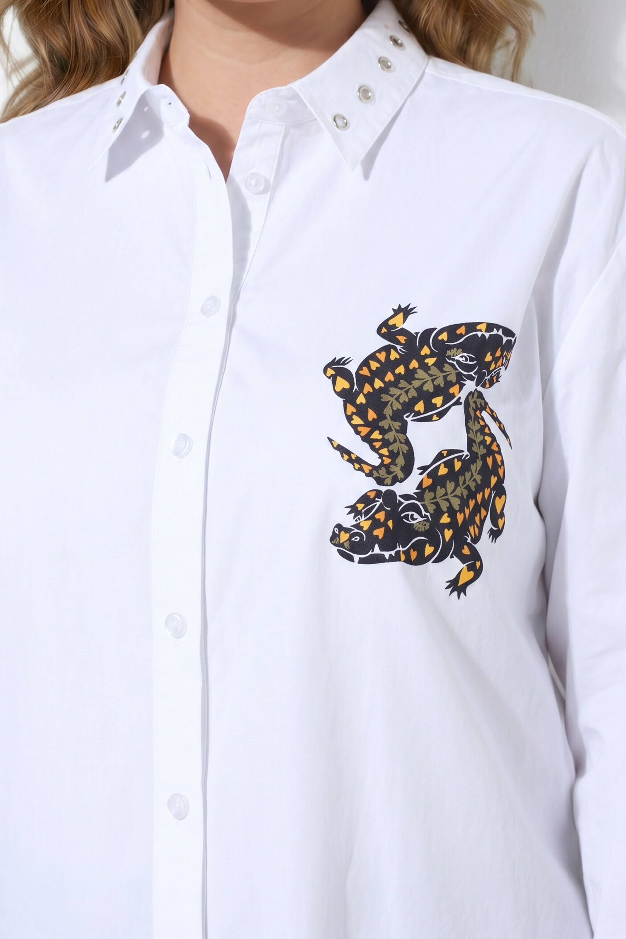 MIAMODA Blouse in White