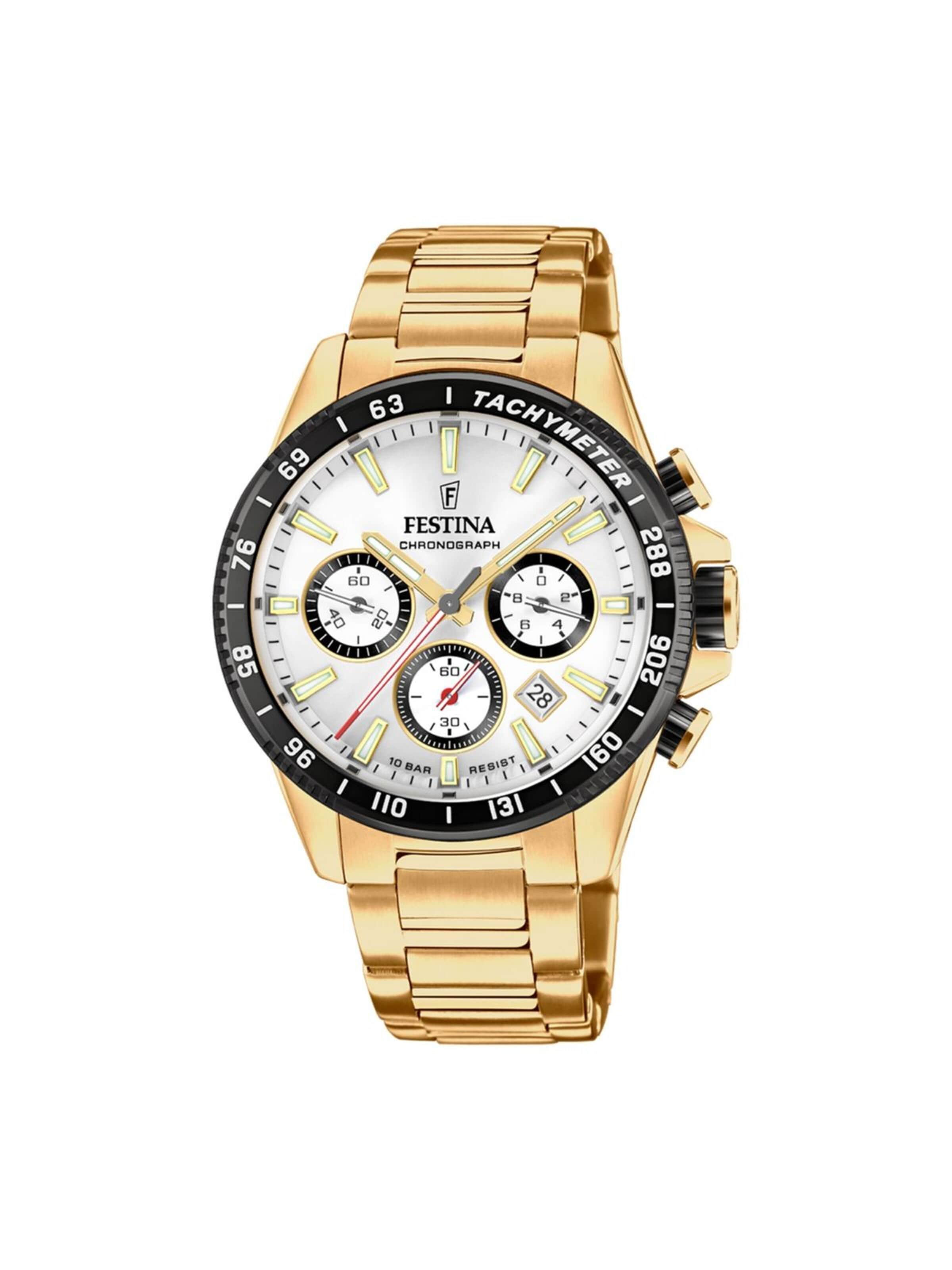 FESTINA Analogové hodinky 'Chronograph Timeless Chronograph' – bílá: přední strana