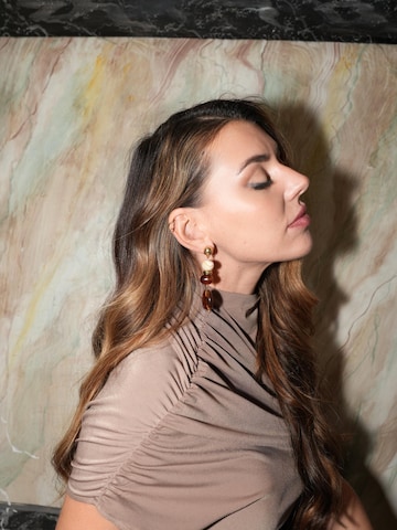 Boucles d'oreilles 'The Nova' Club Manhattan en marron