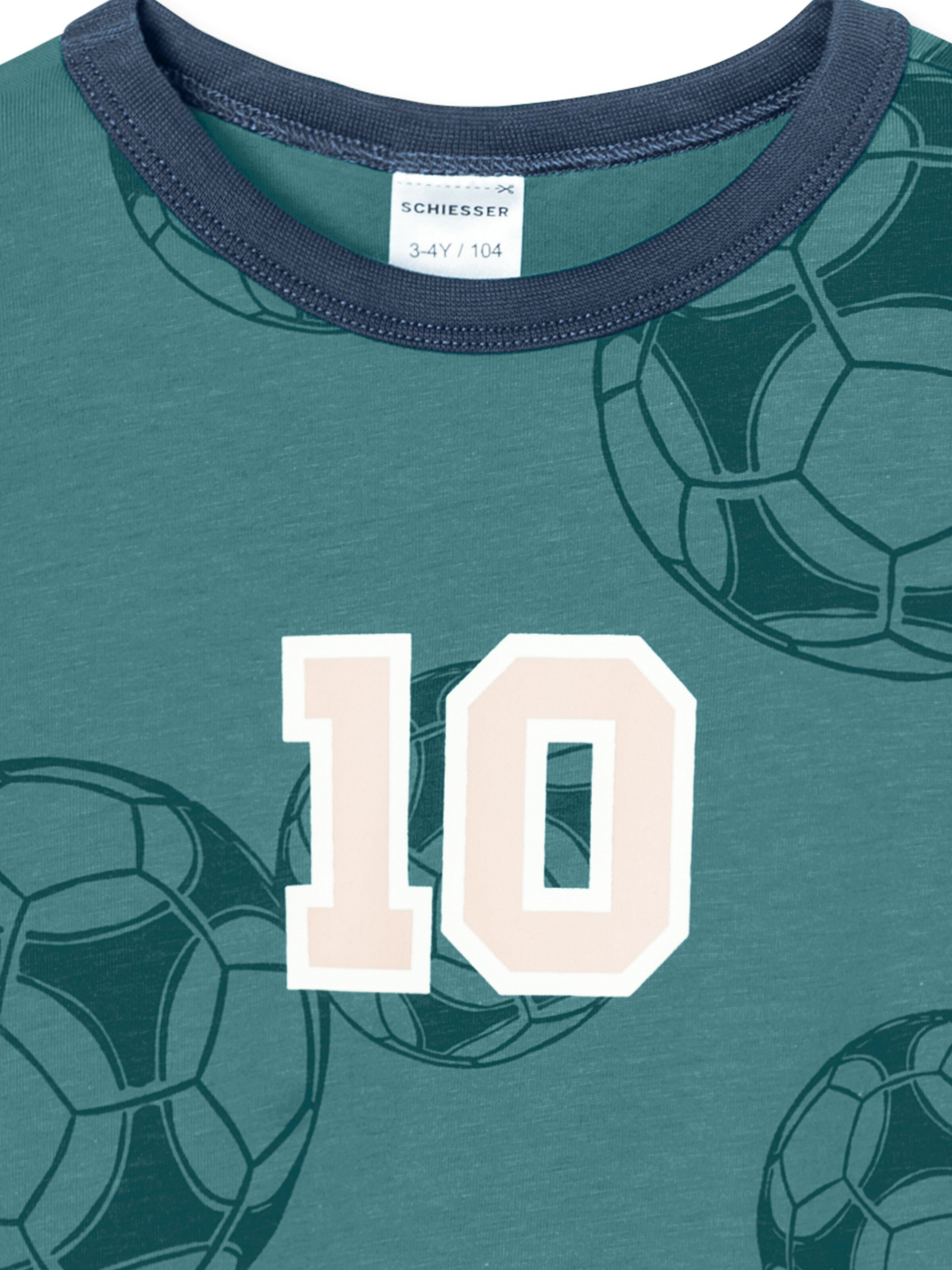 SCHIESSER Pajamas ' Boys World Organic Cotton ' in Green