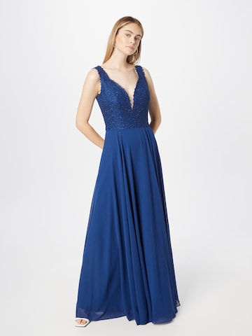 LUXUAR Evening Dress in Blue: front