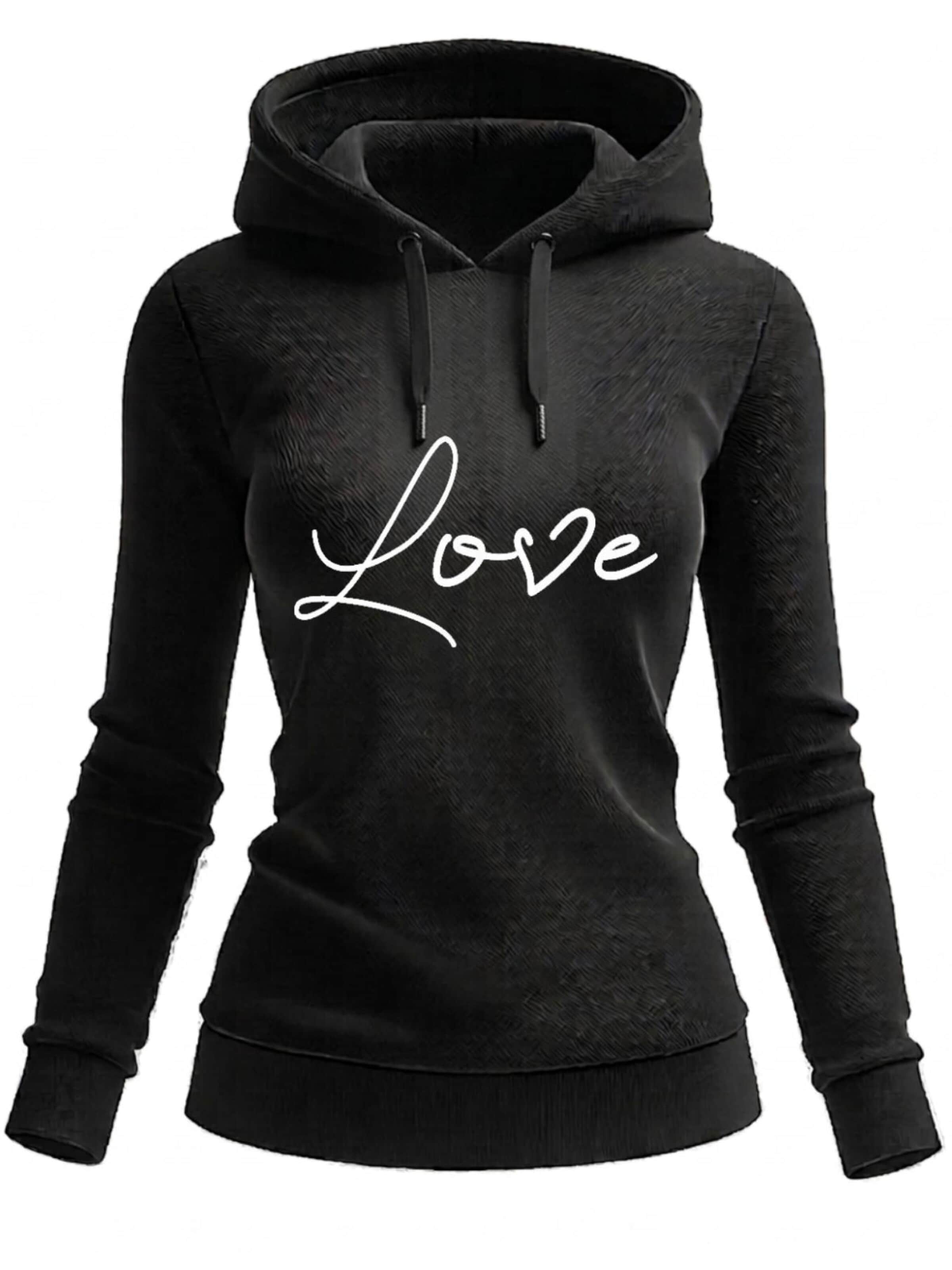 RMK Sweatshirt 'Love'‌‌ in Schwarz: Vorderseite