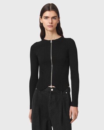 AllSaints Gebreid vest in Zwart: voorkant