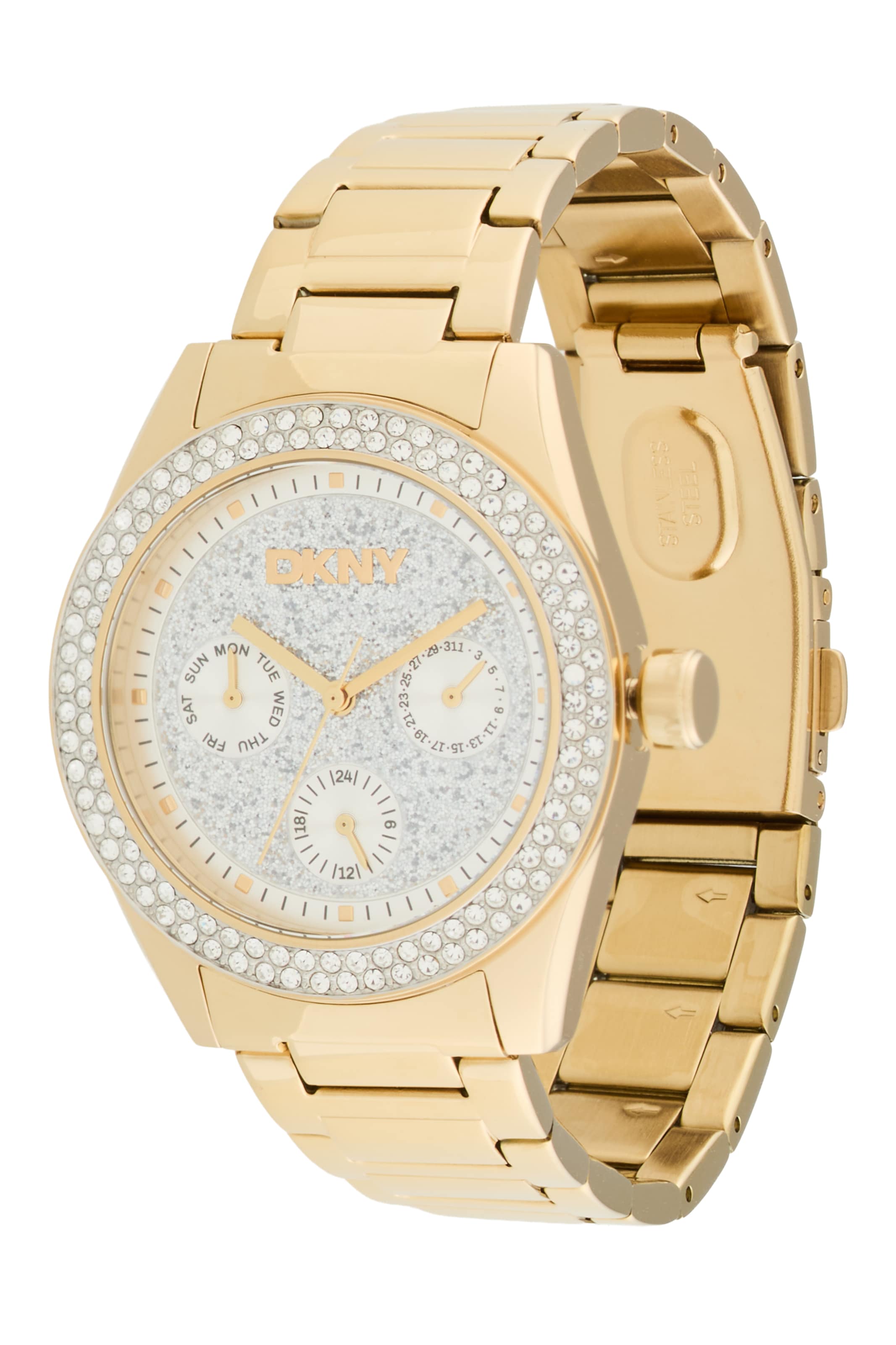 DKNY Аналоговые часы в Золотой / Прозрачный / Белый, Обзор товара
