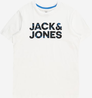 Jack & Jones Junior Shirt 'NEON' in Wit: voorkant