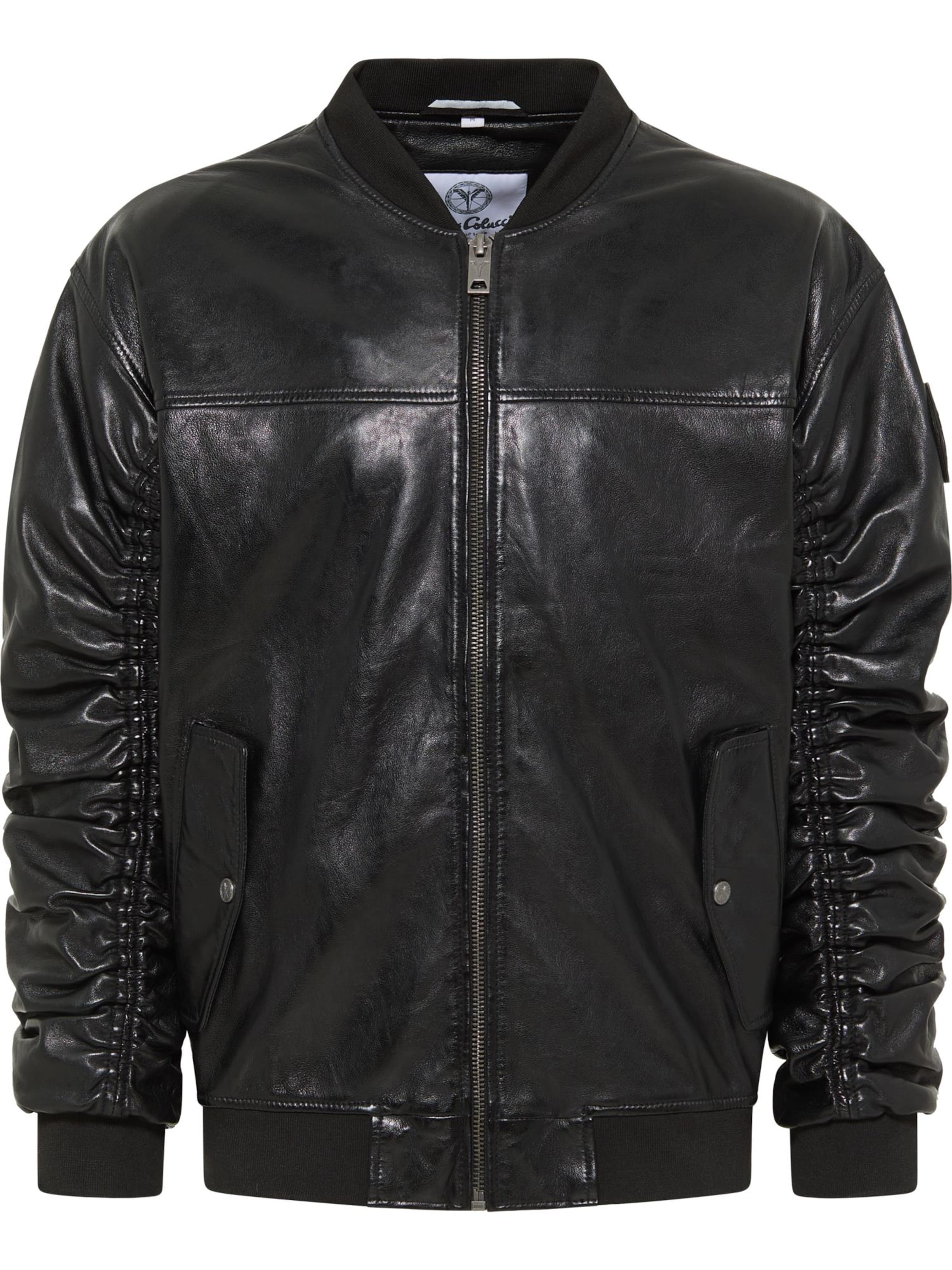 Carlo Colucci Tussenjas 'Desiato' in Zwart: voorkant