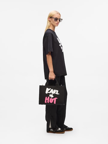 Karl LagerfeldShopper torba ' K/RSG KARL IS HOT SQ MD TOTE ' - crna boja: prednji dio