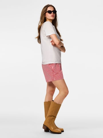 PIECES Loosefit Broek 'PCJolly' in Rood