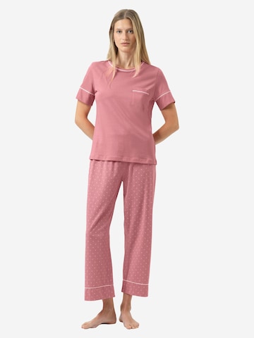 Mey Pajama 'Crochet Dots' in Pink: front
