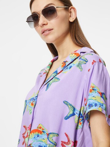 Obey Blouse 'FISHBOWL' in Lila