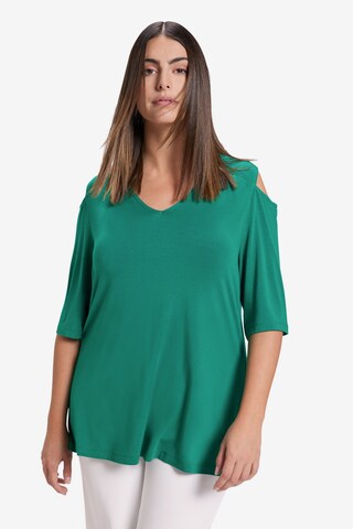 T-shirt Ulla Popken en vert : devant