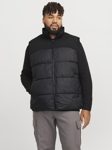 Jack & Jones Plus Weste 'JJMoon' in Schwarz: Vorderseite