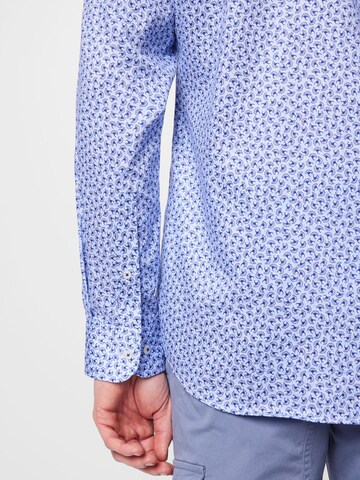 ETERNA Slim fit Button Up Shirt in Blue