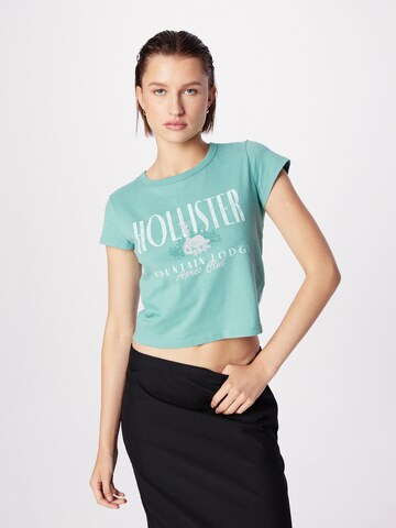 T-shirt HOLLISTER en vert : devant