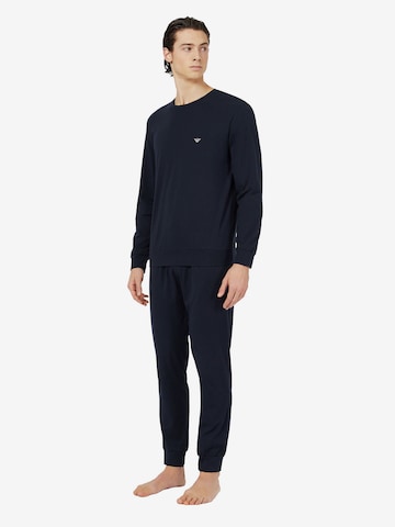 Emporio Armani Pyjama lang in Blauw: voorkant