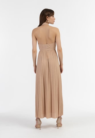 faina Evening Dress in Beige