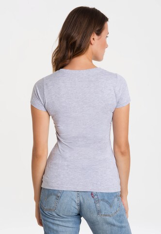 LOGOSHIRT Shirt 'Wonder Woman Circle Logo' in Grey