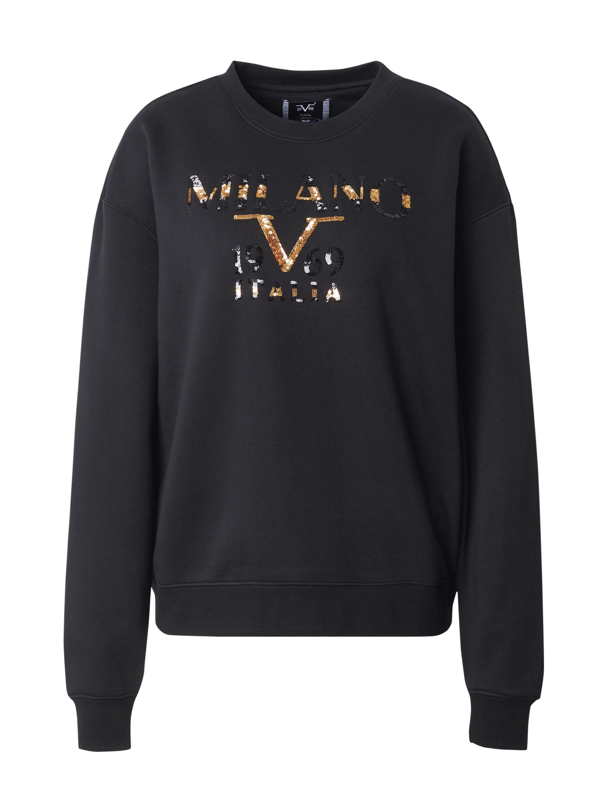 19V69 ITALIA Sweatshirt 'Bonnie' in gold / schwarz, Produktansicht