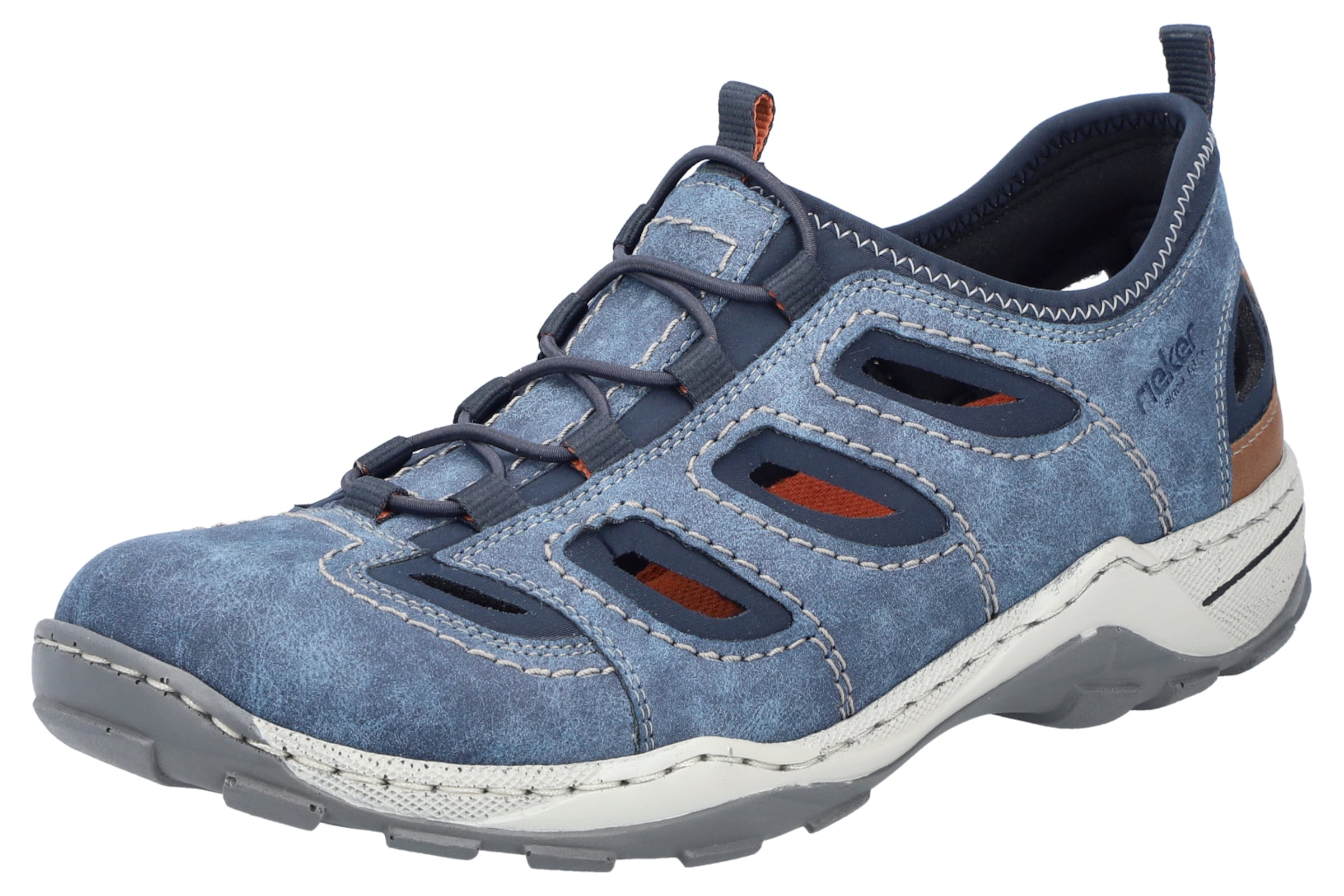 Rieker Slip On in Blau: Vorderseite