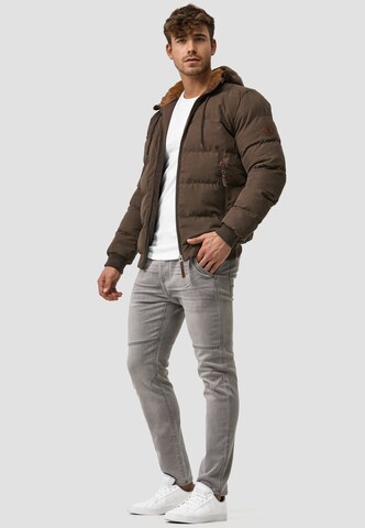 INDICODE JEANS Winterjacke 'Adeline' in Braun