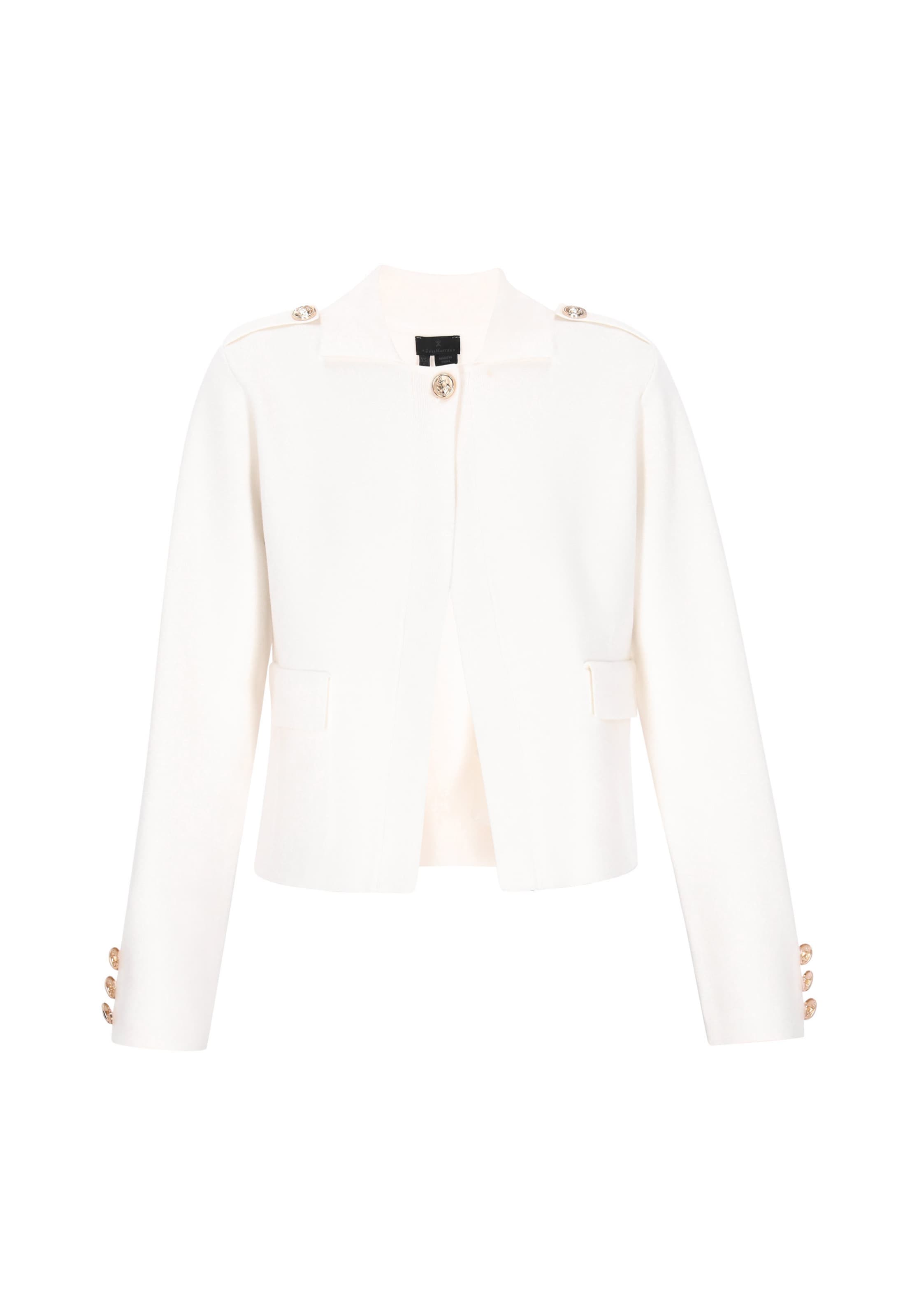 DreiMaster Klassik Knit Cardigan 'Classic' in White: front