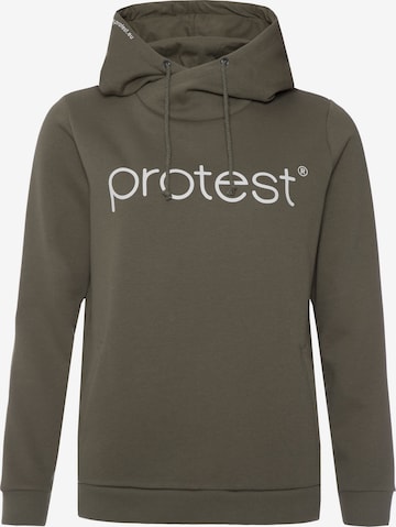 PROTEST Sweater 'CLASSIC LOGO HOODY' in Green: front