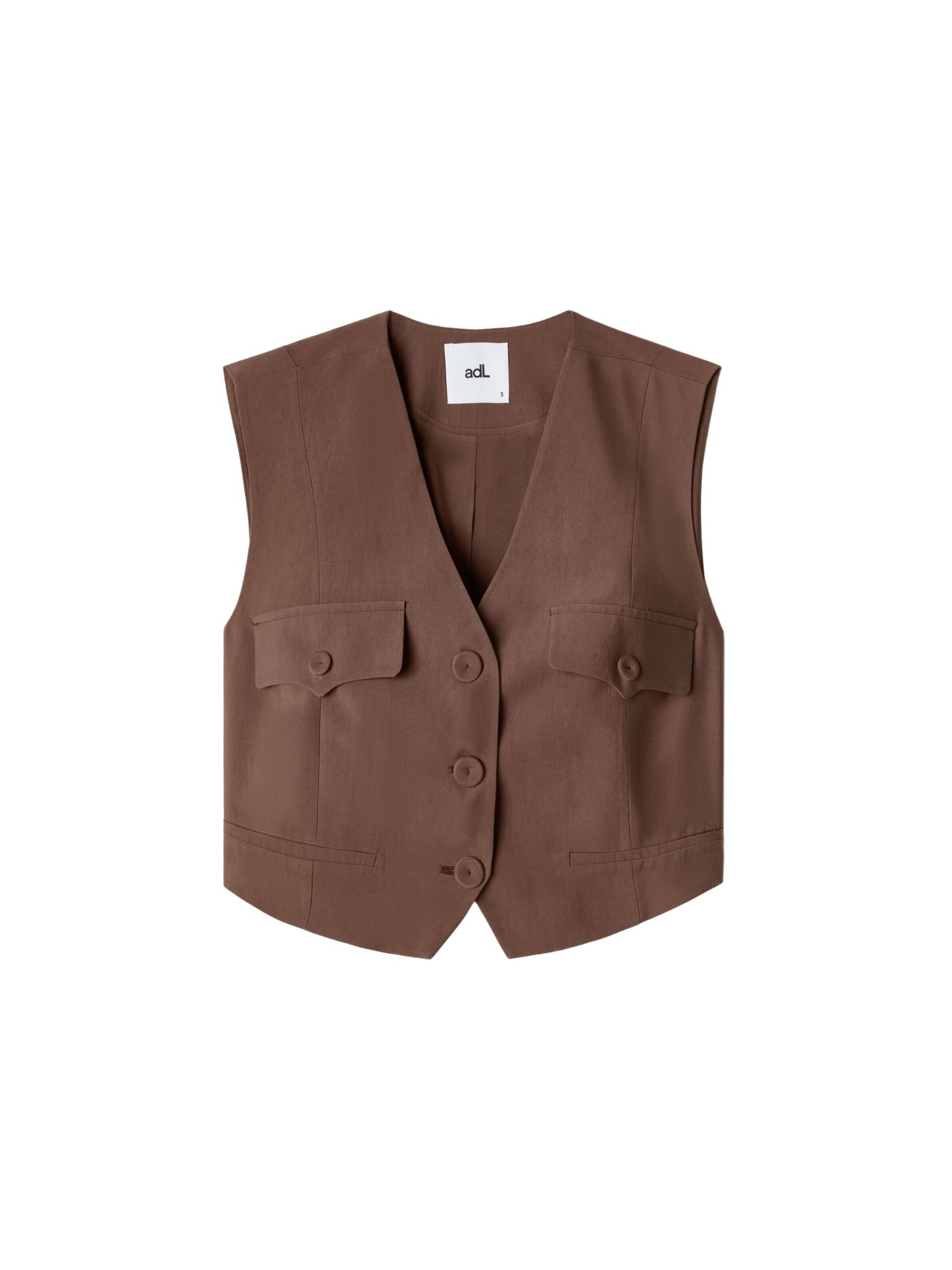 adl Bodywarmer in L in de kleur Lichtbruin, Productweergave