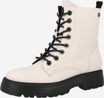 Xti Lace-up bootie in White: front