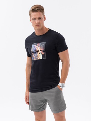 Ombre Shirt 'S1755' in Zwart