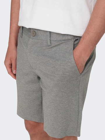 Regular Pantalon chino 'MARK' Only & Sons en gris