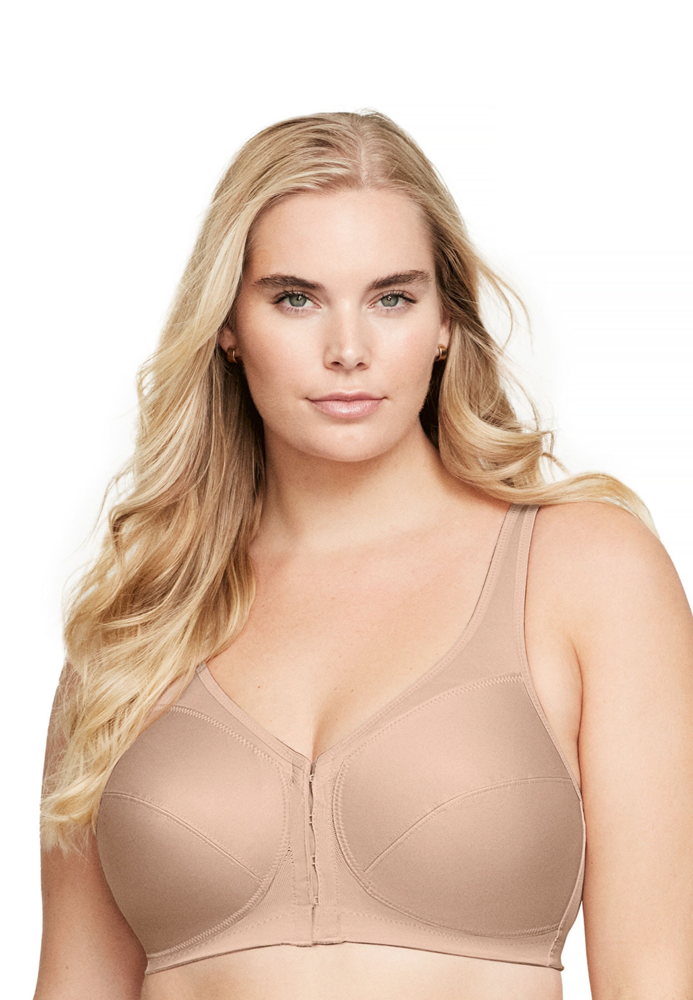 GLAMORISE Minimiser Bra 'MagicLift' in Brown: front
