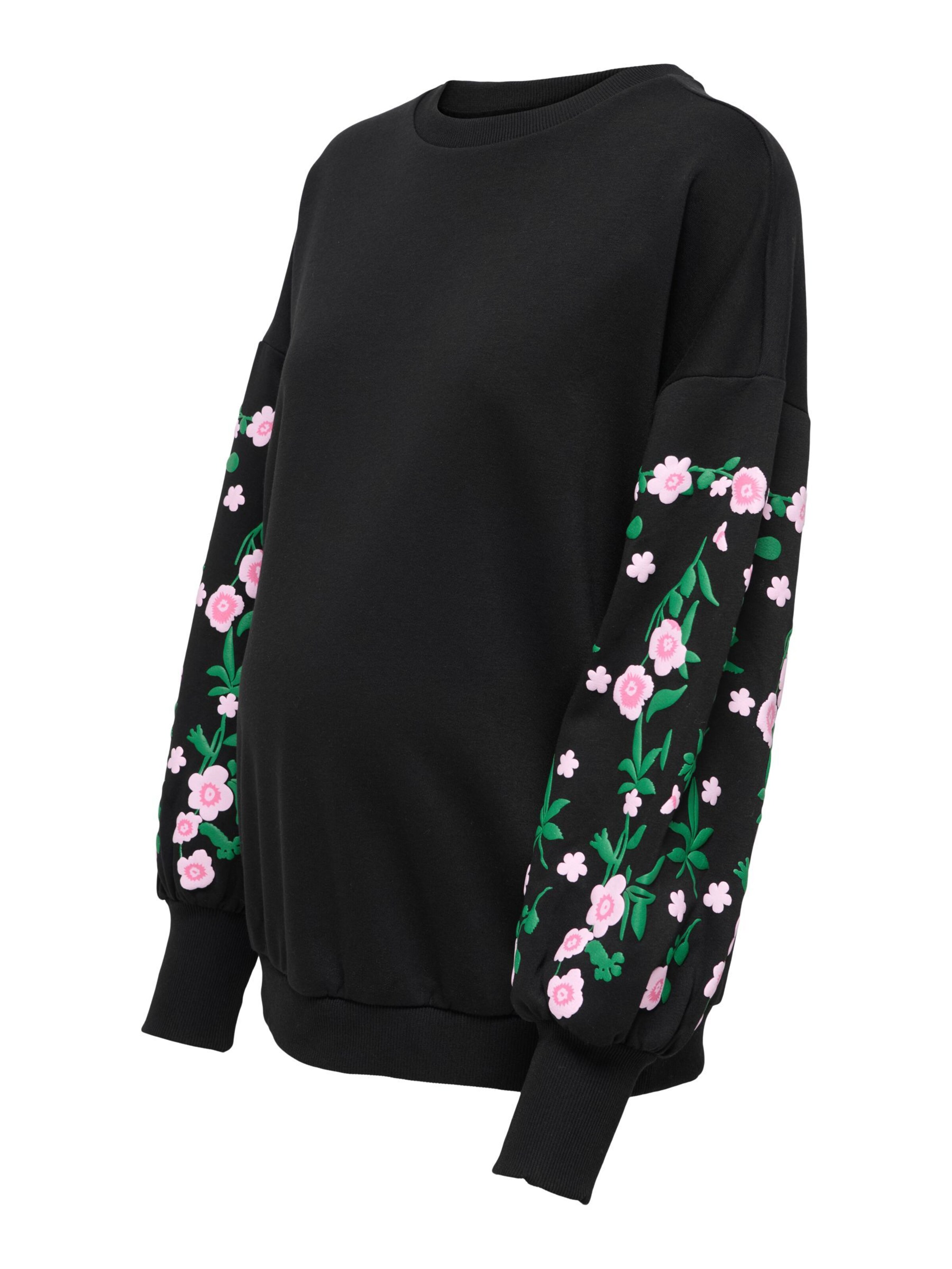 Only Maternity Sweatshirt 'OLMBrooke' in Schwarz