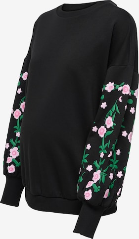 Only MaternitySweater majica 'OLMBrooke' - crna boja: prednji dio