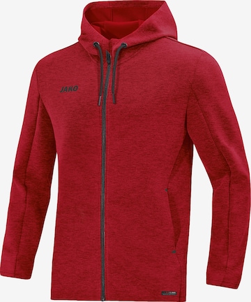 JAKO Sports sweat jacket in Red: front