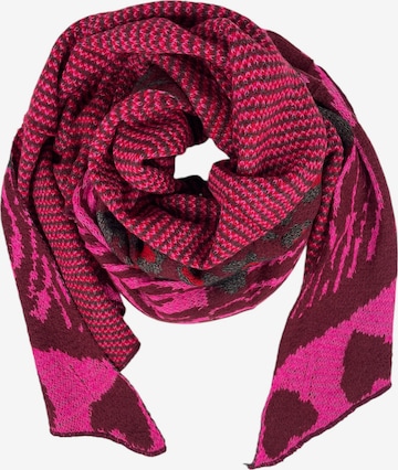 Kumixi Sjaal 'Leopard' in Rood: voorkant