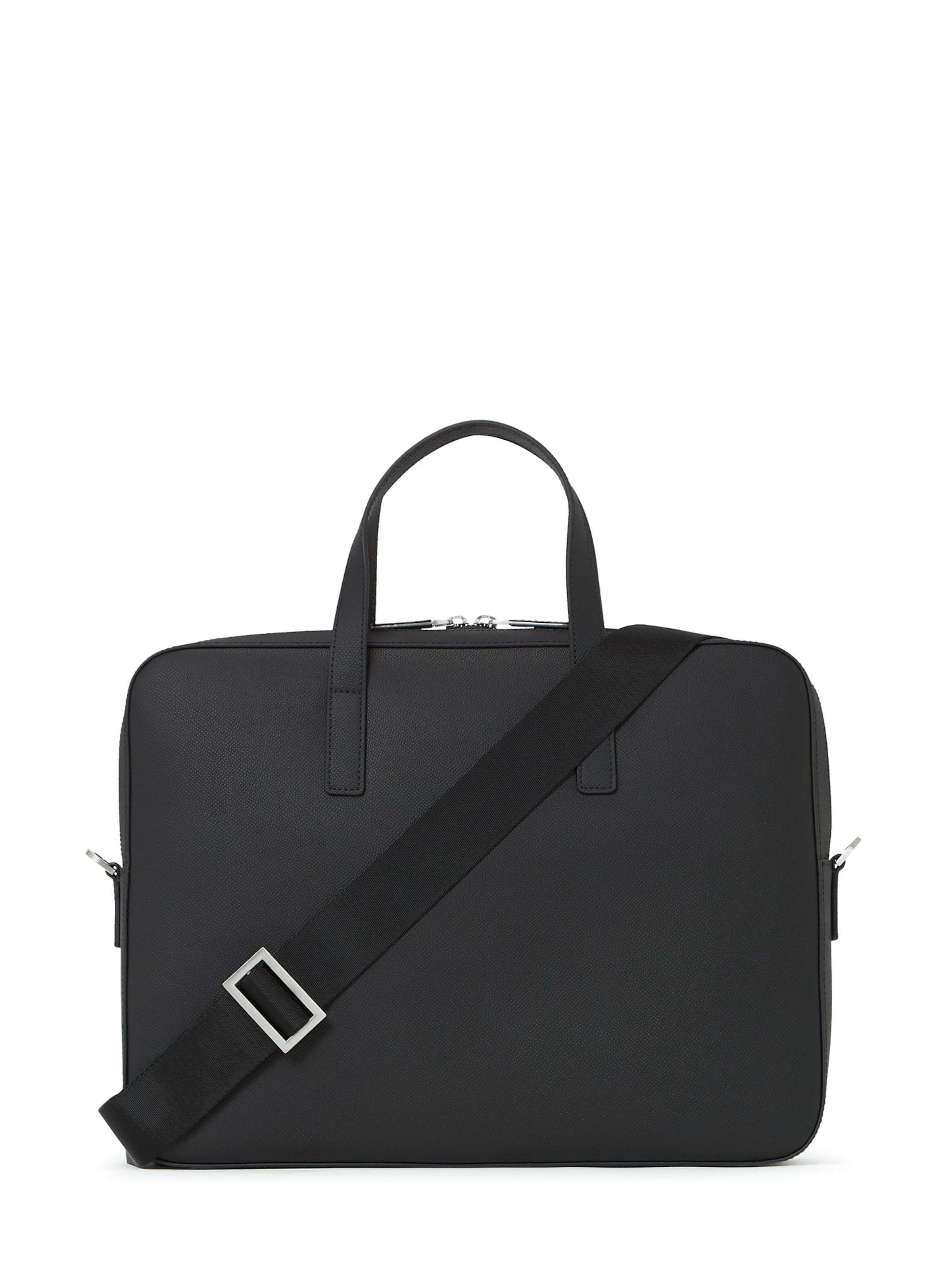 Karl Lagerfeld Kova salkku ' Aktentasche aus Leder mit K/Monogram ' värissä musta