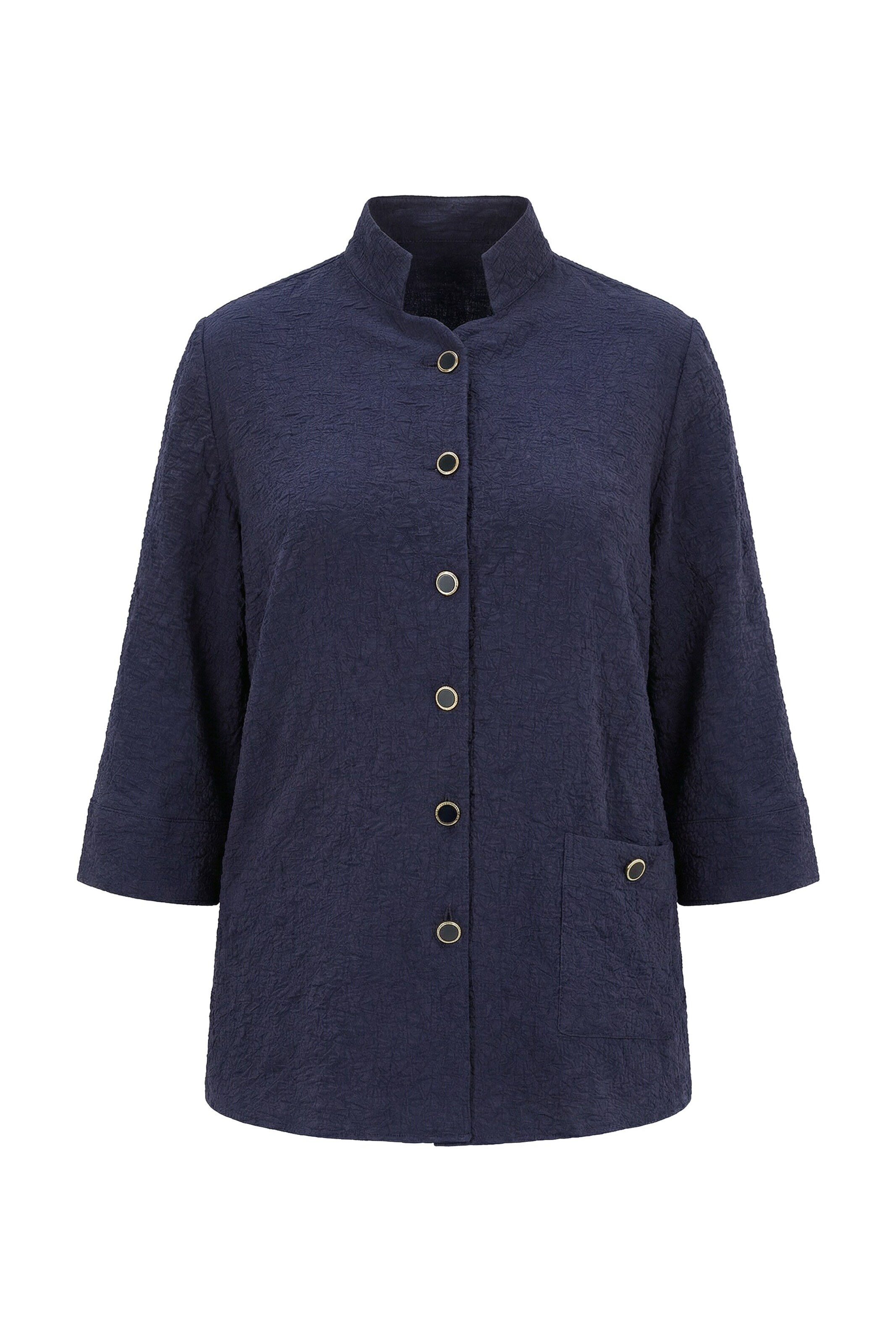 Ulla Popken Between-Season Jacket in Blue: front