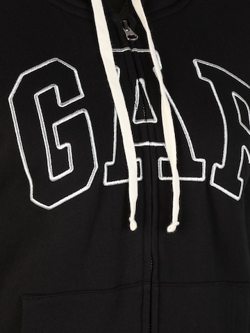 Gap Petite Sweatjacke in Schwarz