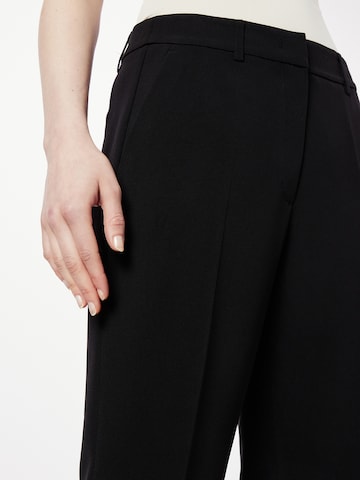 TAIFUN Tapered Trousers with creases in Black